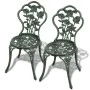 Garden bistro table and chairs 3 pieces green cast aluminum by vidaXL, Garden sets - Ref: Foro24-42164, Price: 185,21 €, Disc...