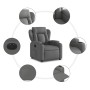 Sillón reclinable eléctrico de tela gris oscuro en Sillones | Comprar online en Foru.es
