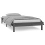 Estructura de cama con LED madera maciza gris 100x200 cm de , Camas y somieres - Ref: Foro24-820598, Precio: 140,60 €, Descue...