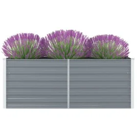 Jardinera elevada de acero galvanizado gris 160x80x45 cm de , Maceteros y jardineras - Ref: Foro24-47011, Precio: 56,37 €, De...