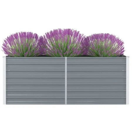 Jardinera elevada de acero galvanizado gris 160x80x45 cm de , Maceteros y jardineras - Ref: Foro24-47011, Precio: 56,37 €, De...