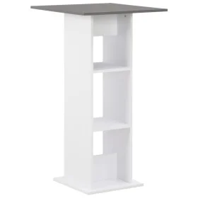 White and anthracite gray high kitchen table 60x60x110 cm by , Kitchen and dining tables - Ref: Foro24-280210, Price: 68,43 €...