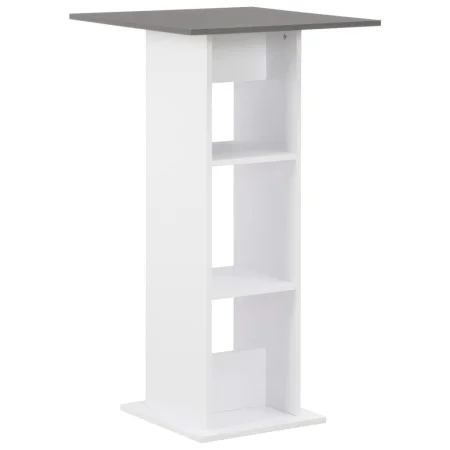 White and anthracite gray high kitchen table 60x60x110 cm by , Kitchen and dining tables - Ref: Foro24-280210, Price: 68,43 €...