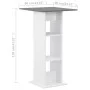 White and anthracite gray high kitchen table 60x60x110 cm by , Kitchen and dining tables - Ref: Foro24-280210, Price: 68,43 €...