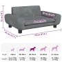 Cama para perros de terciopelo gris oscuro 70x45x33 cm en Camas para perros | Comprar online en Foru.es