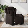 Sillón reclinable eléctrico tela marrón oscuro en Sillones | Comprar online en Foru.es