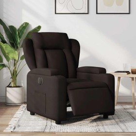 Sillón reclinable eléctrico tela marrón oscuro en Sillones | Comprar online en Foru.es