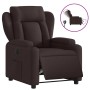 Sillón reclinable eléctrico tela marrón oscuro en Sillones | Comprar online en Foru.es