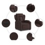Sillón reclinable eléctrico tela marrón oscuro en Sillones | Comprar online en Foru.es