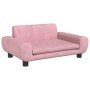 Cama para perros de terciopelo rosa 70x45x33 cm en Camas para perros | Comprar online en Foru.es