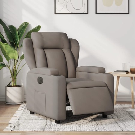 Sillón reclinable eléctrico tela gris taupé en Sillones | Comprar online en Foru.es