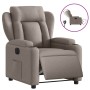 Sillón reclinable eléctrico tela gris taupé en Sillones | Comprar online en Foru.es