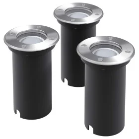 Luces de suelo de exterior redondas 3 unidades de vidaXL, Iluminación de exterior - Ref: Foro24-42412, Precio: 39,95 €, Descu...