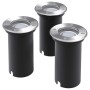 Luces de suelo de exterior redondas 3 unidades de vidaXL, Iluminación de exterior - Ref: Foro24-42412, Precio: 40,45 €, Descu...
