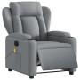 Sillón reclinable de masaje eléctrico tela gris claro en Sillones | Comprar online en Foru.es