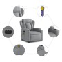 Sillón reclinable de masaje eléctrico tela gris claro en Sillones | Comprar online en Foru.es