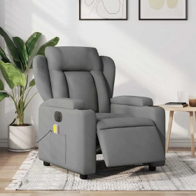 Sillón reclinable de masaje eléctrico tela gris oscuro en Sillones | Comprar online en Foru.es