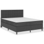 Cama box spring tela gris oscuro 160x200 cm de , Camas y somieres - Ref: Foro24-3054795, Precio: 697,93 €, Descuento: %