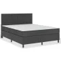 Cama box spring tela gris oscuro 160x200 cm de , Camas y somieres - Ref: Foro24-3054795, Precio: 701,26 €, Descuento: %