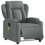 Sillón reclinable de masaje eléctrico tela gris oscuro en Sillones | Comprar online en Foru.es