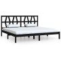 Estructura de cama de madera maciza de pino negro 200x200 cm de , Camas y somieres - Ref: Foro24-3104022, Precio: 161,83 €, D...