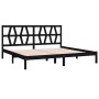 Estructura de cama de madera maciza de pino negro 200x200 cm de , Camas y somieres - Ref: Foro24-3104022, Precio: 161,83 €, D...