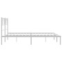 Estructura de cama de metal con cabecero blanca 120x200 cm de , Camas y somieres - Ref: Foro24-355510, Precio: 96,91 €, Descu...