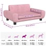 Cama para perros de terciopelo rosa 70x45x33 cm en Camas para perros | Comprar online en Foru.es