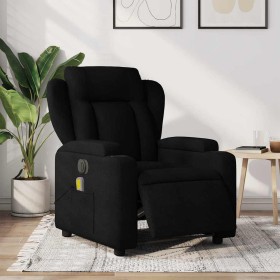 Sillón reclinable de masaje eléctrico tela negro en Sillones | Comprar online en Foru.es