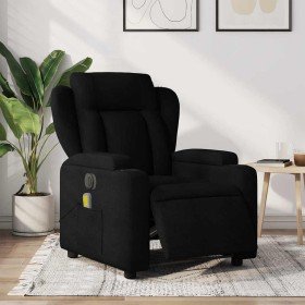 Sillón reclinable de masaje eléctrico tela negro en Sillones | Comprar online en Foru.es