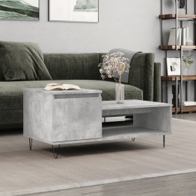 Mesa de centro madera contrachapada gris hormigón 100x50x45 cm de , Mesas de centro - Ref: Foro24-830832, Precio: 46,92 €, De...