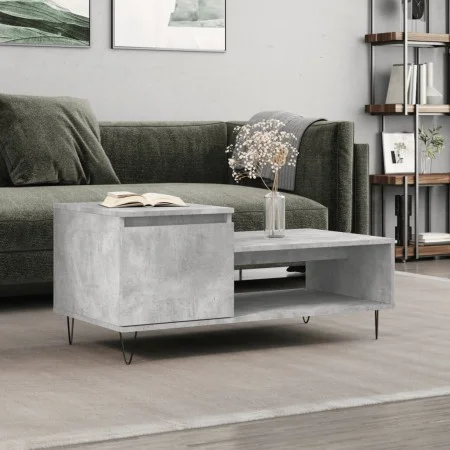 Betongrauer Couchtisch aus Sperrholz, 100 x 50 x 45 cm von , Couchtisch - Ref: Foro24-830832, Preis: 46,55 €, Rabatt: %