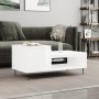 Mesa de centro madera contrachapada blanco brillo 100x50x45 cm de , Mesas de centro - Ref: Foro24-830830, Precio: 59,73 €, De...