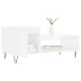 Mesa de centro madera contrachapada blanco brillo 100x50x45 cm de , Mesas de centro - Ref: Foro24-830830, Precio: 59,73 €, De...