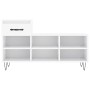 Mueble zapatero madera contrachapada blanco brillo 102x36x60 cm de , Zapateros y organizadores de calzado - Ref: Foro24-83136...