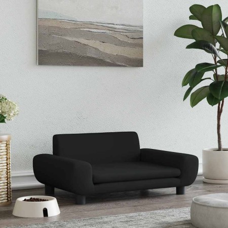 Cama para perros de terciopelo negra 70x45x33 cm en Camas para perros | Comprar online en Foru.es