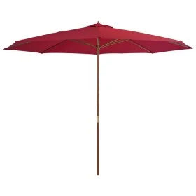 Sombrilla de jardín con palo de madera 350 cm burdeos de , Sombrillas - Ref: Foro24-44531, Precio: 121,57 €, Descuento: %
