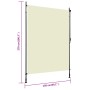 Estor enrollable de exterior color crema 150x270 cm de , Persianas y estores - Ref: Foro24-145941, Precio: 78,53 €, Descuento: %