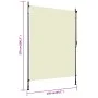Estor enrollable de exterior color crema 150x270 cm de , Persianas y estores - Ref: Foro24-145941, Precio: 71,27 €, Descuento: %