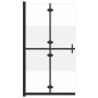 Mampara de ducha plegable vidrio ESG medio esmerilado 110x190cm de , Paredes y mamparas de ducha - Ref: Foro24-151190, Precio...