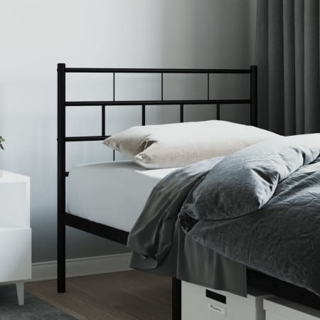 Cabecero de metal negro 107 cm de , Cabeceros y pies de cama - Ref: Foro24-355689, Precio: 24,04 €, Descuento: %