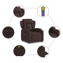 Sillón reclinable de masaje eléctrico tela marrón oscuro en Sillones | Comprar online en Foru.es
