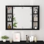 Mueble con espejo y LED negro 76x15x55 cm de , Tocadores de baño - Ref: Foro24-808856, Precio: 57,64 €, Descuento: %