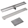 Desagüe de ducha lineal acero inoxidable 930x140 mm de vidaXL, Desagües - Ref: Foro24-142175, Precio: 63,92 €, Descuento: %