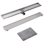 Desagüe de ducha lineal acero inoxidable 930x140 mm de vidaXL, Desagües - Ref: Foro24-142175, Precio: 65,09 €, Descuento: %