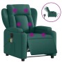 Sillón reclinable de masaje eléctrico tela verde oscuro en Sillones | Comprar online en Foru.es