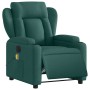 Sillón reclinable de masaje eléctrico tela verde oscuro en Sillones | Comprar online en Foru.es