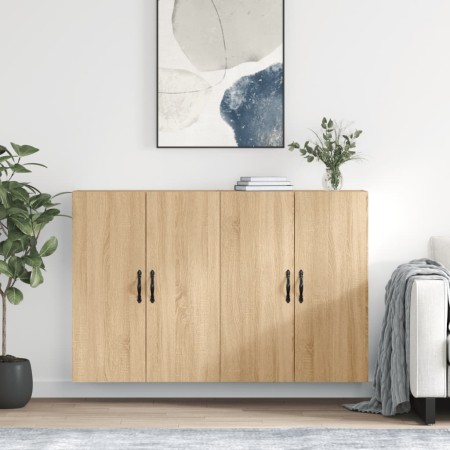 Armarios de pared 2 uds madera de ingeniería roble Sonoma de , Aparadores - Ref: Foro24-3197892, Precio: 158,72 €, Descuento: %