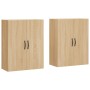 Armarios de pared 2 uds madera de ingeniería roble Sonoma de , Aparadores - Ref: Foro24-3197892, Precio: 158,72 €, Descuento: %