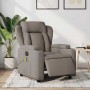 Sillón reclinable de masaje eléctrico tela gris taupe en Sillones | Comprar online en Foru.es